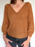 Casia sweater V - neck Refined Knitwear, silk mohair kit Strikkekit Refined Knitwear