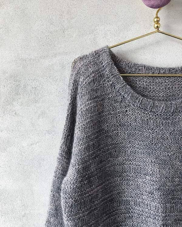 Dora sweater, strikket i Isager Tvinni og Silk Mohair - Önling strikkeopskrifter og garn