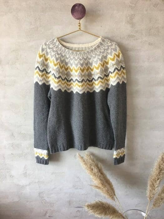 Draka islandsk sweater strikket i merinould - Önling strikkeopskrifter og garn