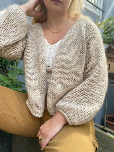 Easy Peasy Chunky cardigan fra Önling, No 12 + silk mohair strikkekit - HUSK FARVER PÅ RØDPINK Strikkekit Önling - Katrine Hannibal 