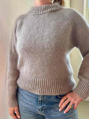 Frederikke sweater, No 4 + silk mohair strikkekit