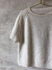 Strikkeopskrift til Cashmere sommer T-shirt.