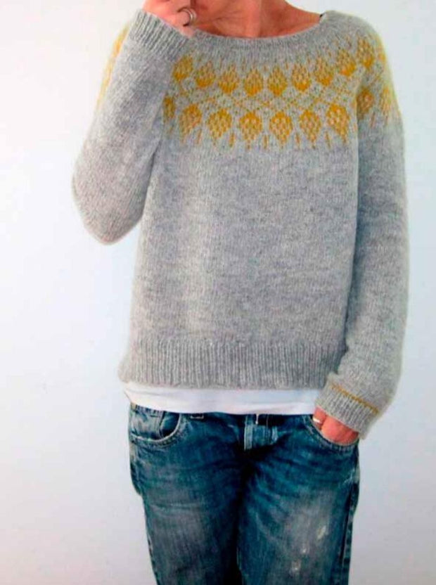 Humulus sweater af Isabell Kraemer, strikkeopskrift Strikkeopskrift Isabell Kraemer