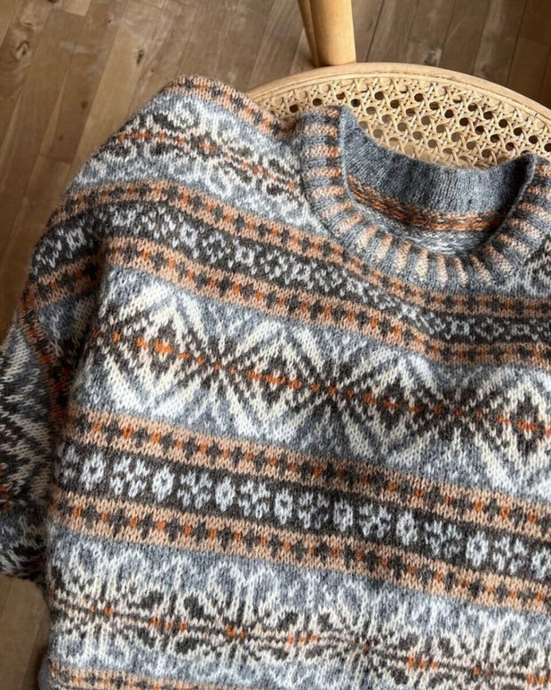 Krakær herresweater fra Ruth Sørensen, No 20 strikkekit Strikkekit Ruth Sørensen