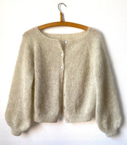 Nigrum cardigan fra Refined Knitwear, silk mohair strikkekit Strikkekit Refined Knitwear