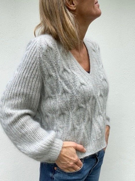 No 11 sweater fra VesterbyCrea, strikkekit i No 2 + silk mohair Strikkekit VesterbyCrea