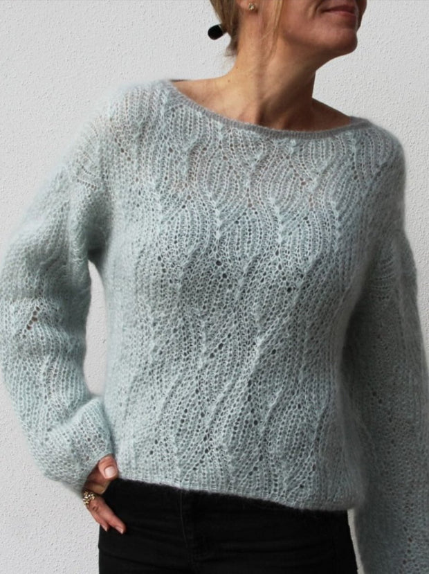 No 18 sweater af VesterbyCrea, Silk mohair strikkekit Strikkekit VesterbyCrea