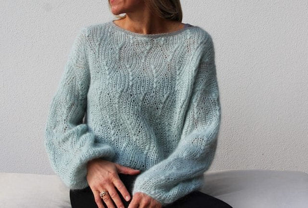 No 18 sweater af VesterbyCrea, Silk mohair strikkekit Strikkekit VesterbyCrea