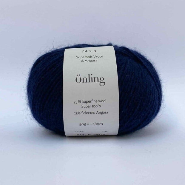 Önling No 1 - merino og angora garn Garn Lanecardate Navy (252, Navy)