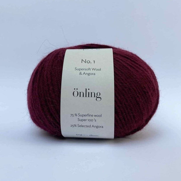 Önling No 1 - merino og angora garn Garn Lanecardate Wine (2722, granata)