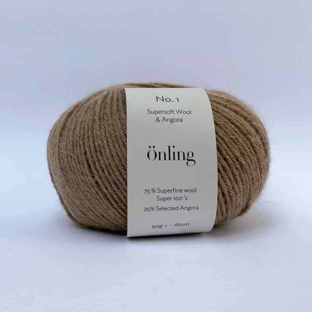 Önling No 1 - merino og angora garn Garn Lanecardate Varm beige (bolsana)