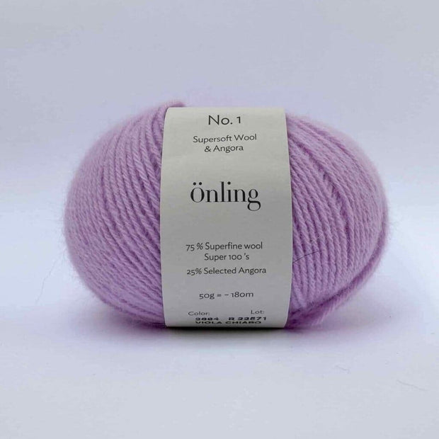 Önling No 1 - merino og angora garn Garn Lanecardate Lys lilla (2884, viola)