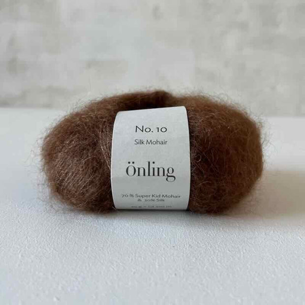 Önling No 10, Silk Mohair garn Garn Önling Garn Chokolade (4395) 