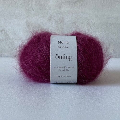 Önling No 10, Silk Mohair garn Garn Önling Garn Red wine (5025) 