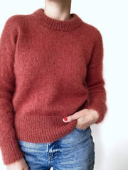 Stockholm sweater fra Petiteknit, silk mohair strikkekit Strikkekit PetiteKnit