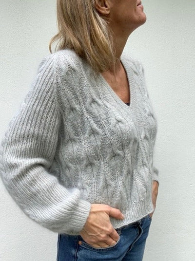 No 11 sweater fra VesterbyCrea, strikkekit i No 2 + silk mohair Strikkekit VesterbyCrea 