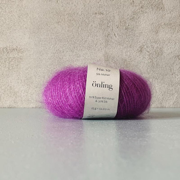 Önling No 10, Silk Mohair garn Garn Önling Magenta lilla (0307) 