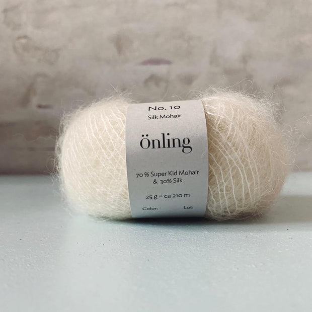 Önling No 10, Silk Mohair garn Garn Önling Råhvid (80) 