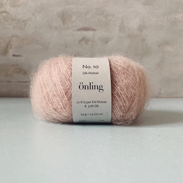 Önling No 10, Silk Mohair garn Garn Önling Støvet rosa (3628) 