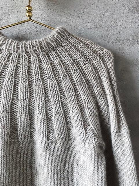 Sunday sweater fra PetiteKnit, No 1 + silk mohair strikkekit