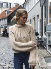 Sunday sweater fra PetiteKnit, No 1 + silk mohair strikkekit